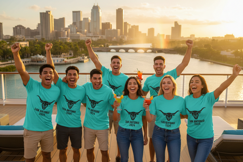 Custom Cruise Shirts for San Antonio Groups Sailing from Galveston