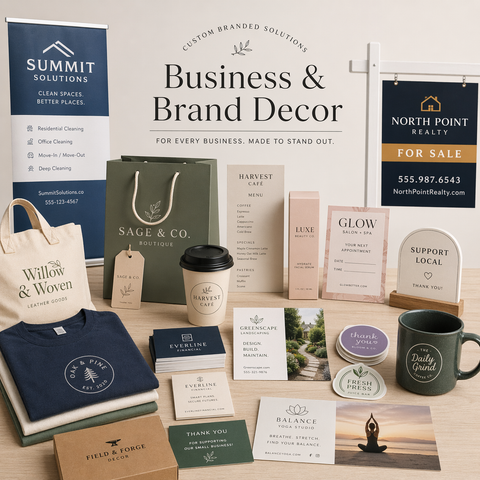 Custom business cards, banners, shirts, and branded marketing materials for businesses. High-quality printing, bulk orders, and professional designs to help your brand stand out.