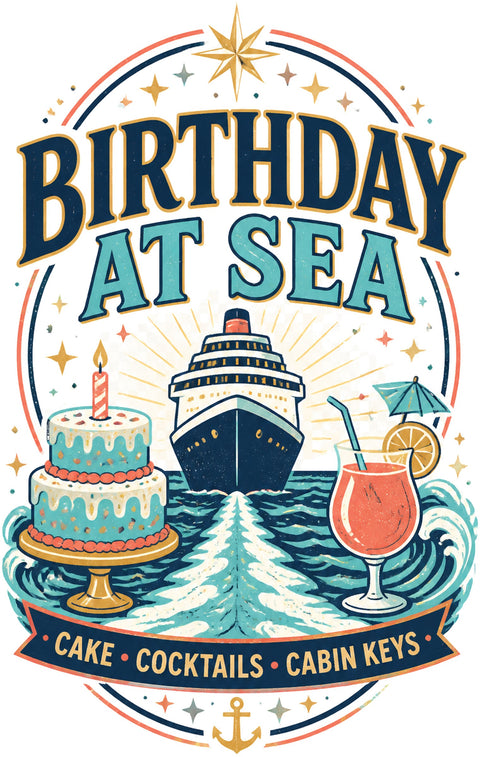BIRTHDAY AT SEA Cruise T-Shirt — Design 0010