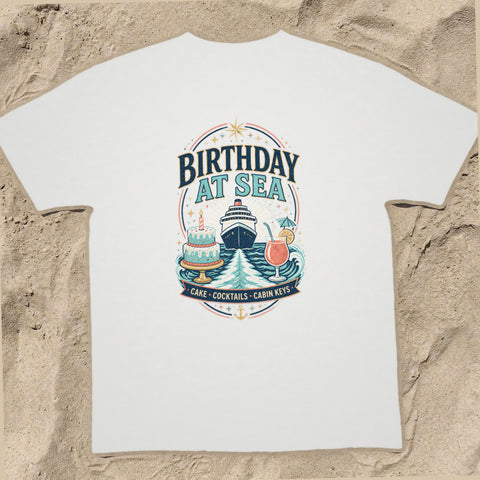 BIRTHDAY AT SEA Cruise T-Shirt — Design 0010