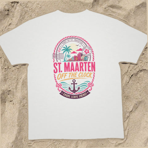 ST. MAARTEN OFF THE CLOCK Cruise T-Shirt — Design 0019
