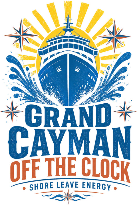 GRAND CAYMAN OFF THE CLOCK Cruise T-Shirt — Design 0024