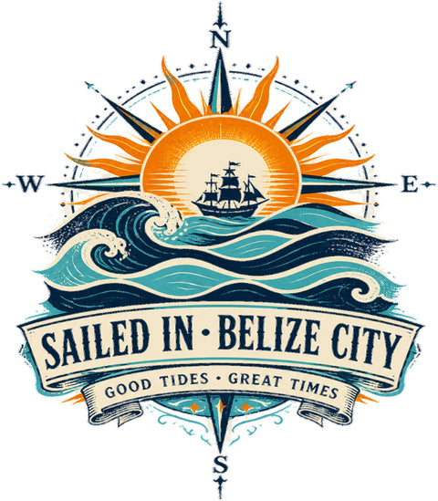 SAILED IN • BELIZE CITY Cruise T-Shirt — Design 0050