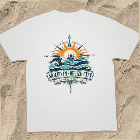 SAILED IN • BELIZE CITY Cruise T-Shirt — Design 0050