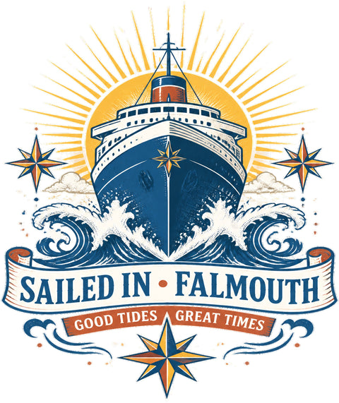 SAILED IN • FALMOUTH Cruise T-Shirt — Design 0080