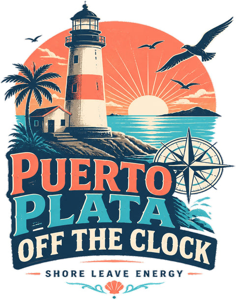 PUERTO PLATA OFF THE CLOCK Cruise T-Shirt — Design 0089