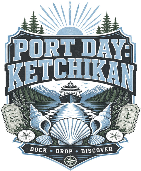 PORT DAY: KETCHIKAN Cruise T-Shirt — Design 0127