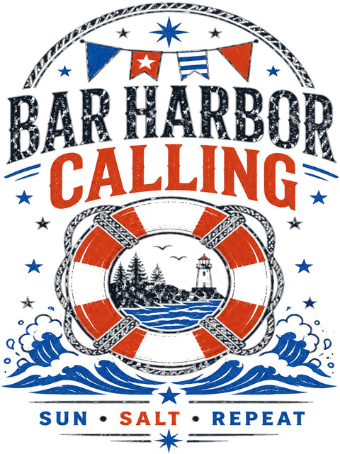 BAR HARBOR CALLING Cruise T-Shirt — Design 0156
