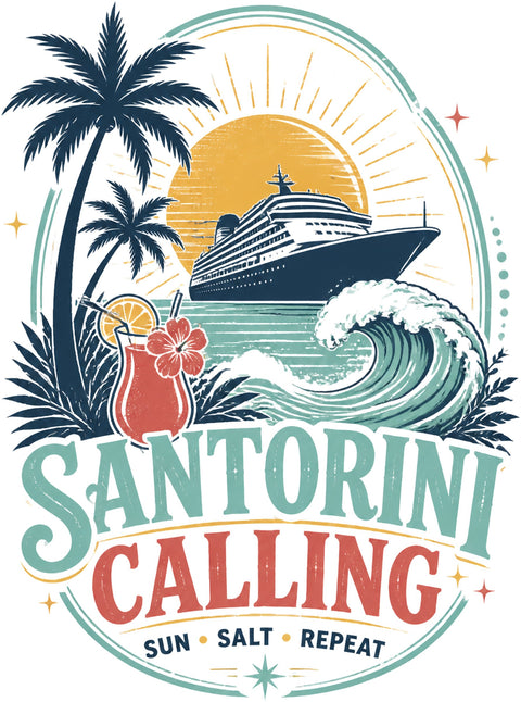 SANTORINI CALLING Cruise T-Shirt — Design 0181