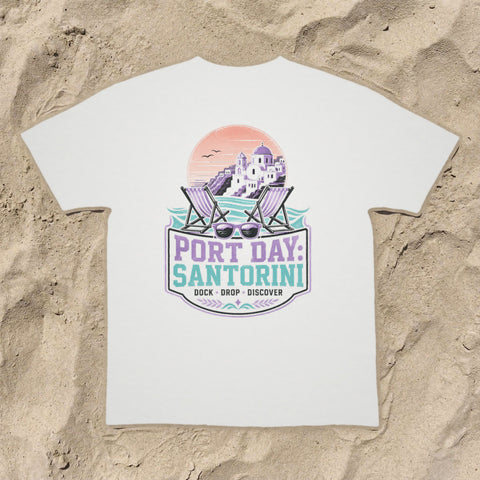 PORT DAY: SANTORINI Cruise T-Shirt — Design 0182