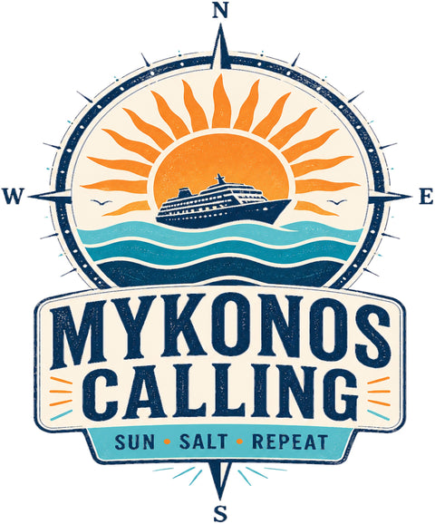 MYKONOS CALLING Cruise T-Shirt — Design 0186