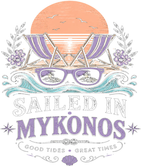 SAILED IN • MYKONOS Cruise T-Shirt — Design 0190