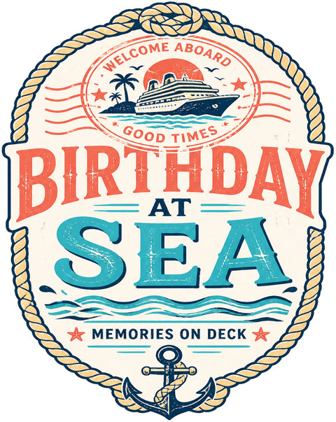 BIRTHDAY AT SEA Cruise T-Shirt — Design 0233