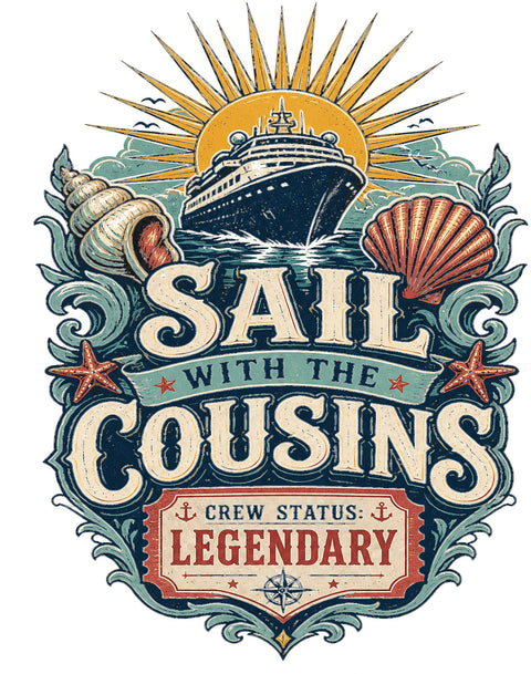 SAIL WITH THE COUSINS Cruise T-Shirt — Design 0269