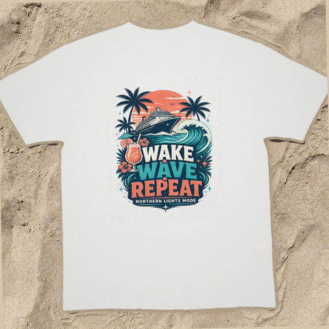 WAKE • WAVE • REPEAT Cruise T-Shirt — Design 0465