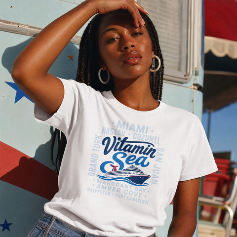 Vitamin Sea Cruise T-Shirt | Funny Ports of Call Unisex Tee
