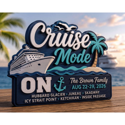 Personalized Cruise Door Sign, Custom Family Name Decor