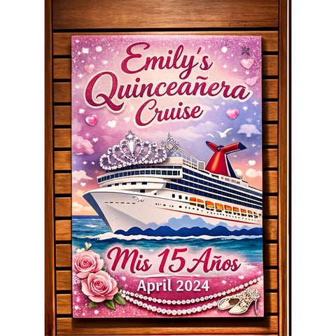 Custom Cruise Door Banner | Personalized Cruise Ship Cabin Decor Sign