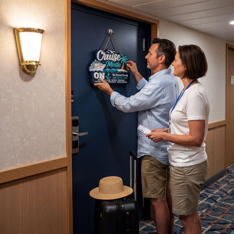 Personalized Cruise Door Sign, Custom Family Name Decor