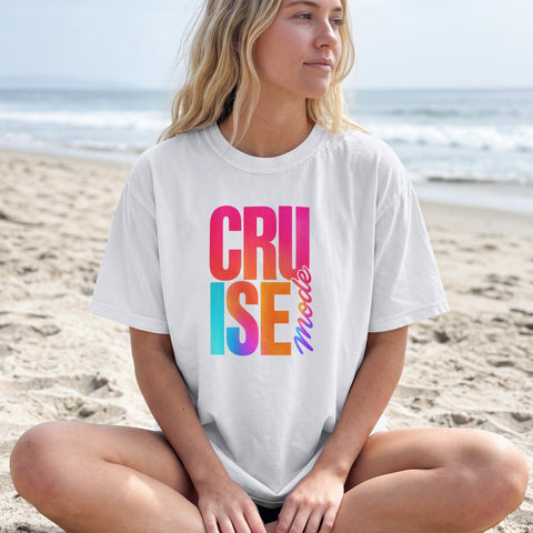 Cruise Mode T-Shirt | Funny Vacation Activated Tee for Cruise Squad