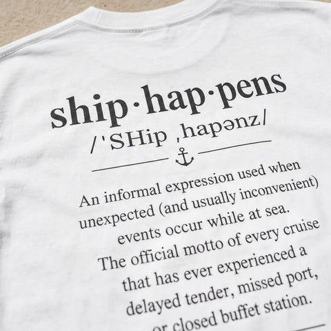 Ship Happens | Cruise Vacation Shirt | Soft Unisex Fit | Crisp Print | Made In San Antonio