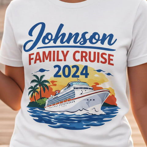 Two Custom Family Cruise Shirts | Matching Vacation Group Tees