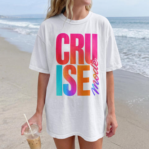 Cruise Mode T-Shirt | Funny Vacation Activated Tee for Cruise Squad