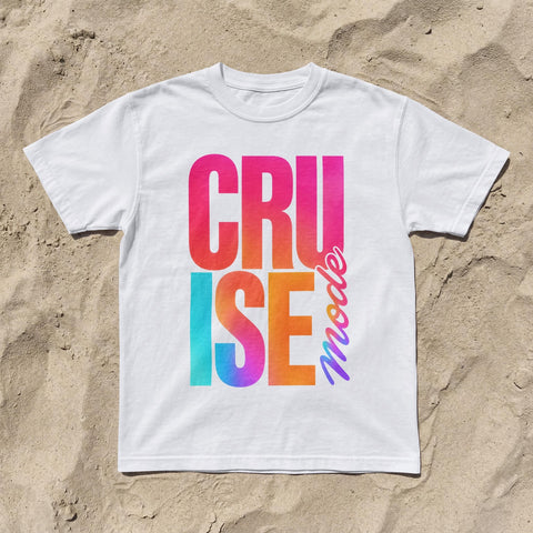 Cruise Mode T-Shirt | Funny Vacation Activated Tee for Cruise Squad