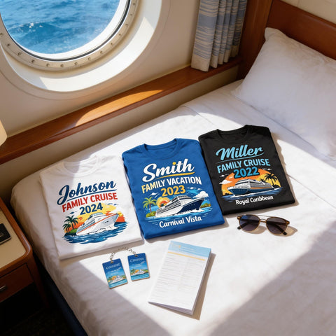 Two Custom Family Cruise Shirts | Matching Vacation Group Tees