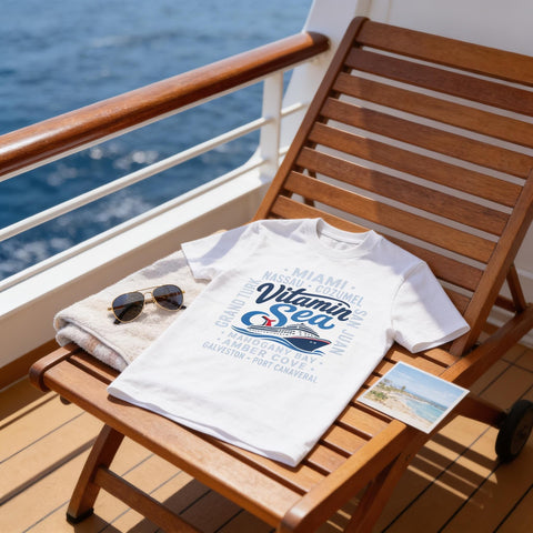 Vitamin Sea Cruise T-Shirt | Funny Ports of Call Unisex Tee