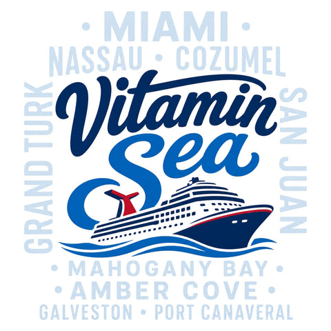 Vitamin Sea Cruise T-Shirt | Funny Ports of Call Unisex Tee